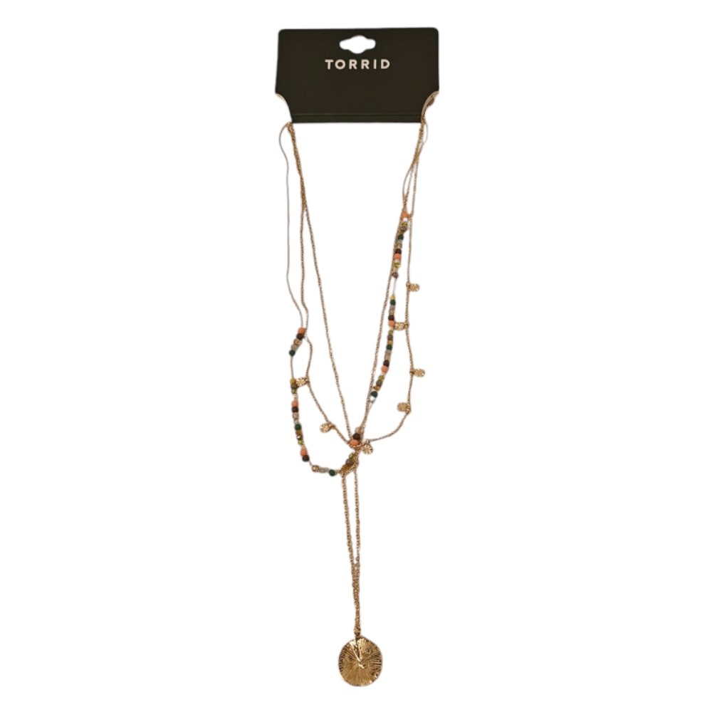 Multi-Coloured Torrid Women's Beaded Layered Necklace With Disk